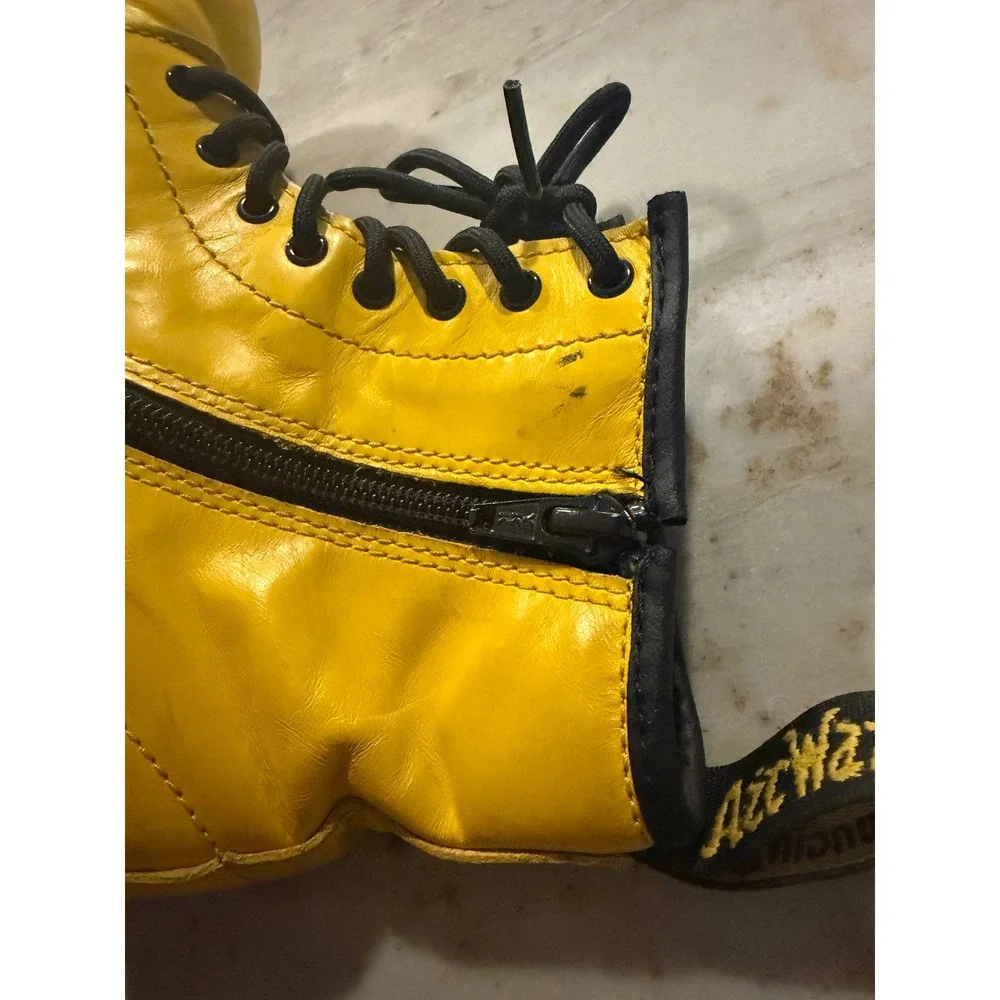 Dr. Martens 1460 J Youth Yellow Leather Side Zip Combat Boots Size 3 US
